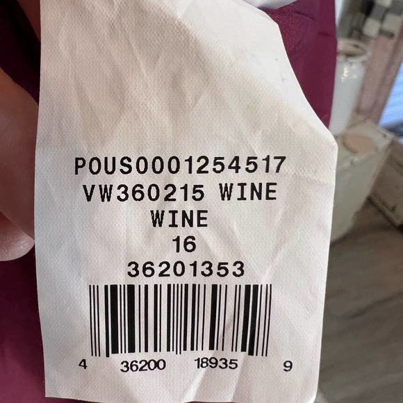 David’s bridal plus sz. 16 one arm bridesmaids dress, color: wine, maxi. - Picture 8 of 11